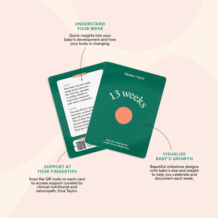 Pregnancy Guide & Milestone Card Set
